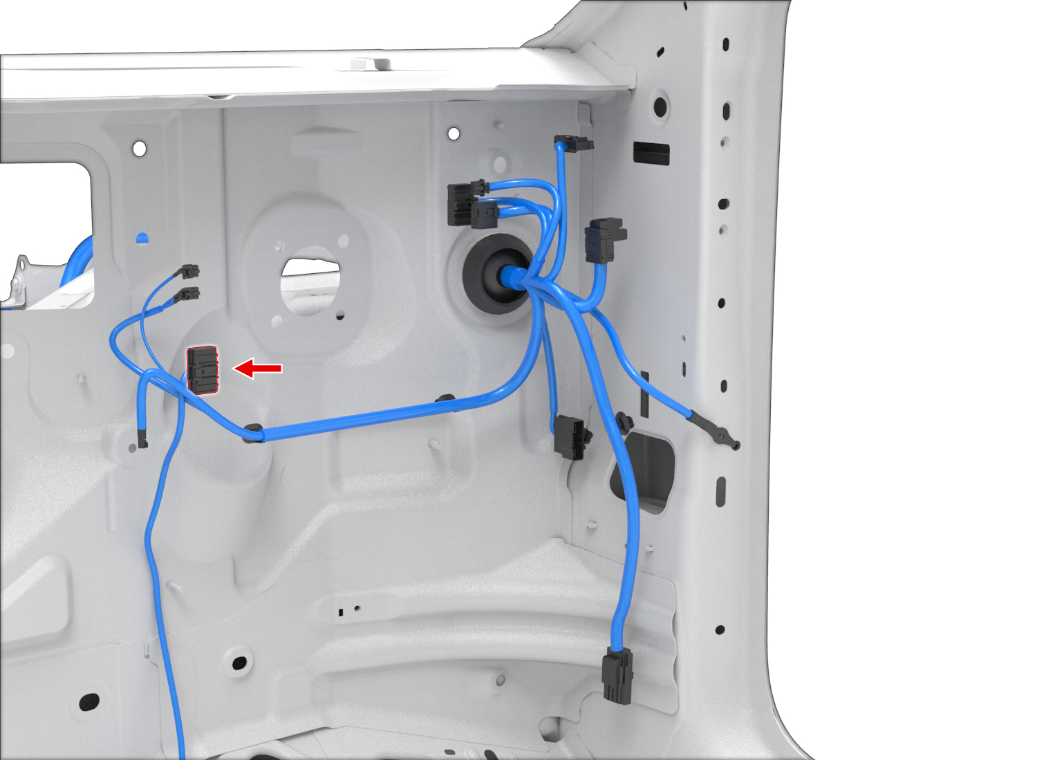 HW4 harness install location