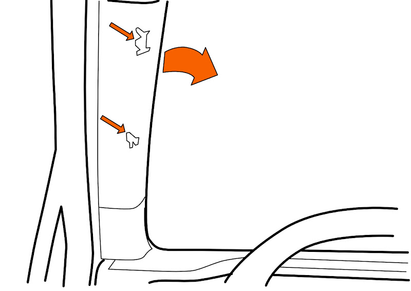 A-pillar clip locations