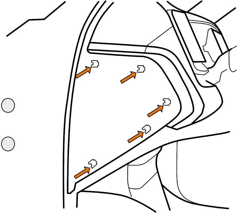 Side panel clip locations